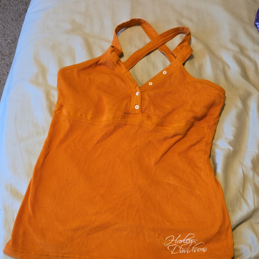 Harley-Davidson Women's Orange Halter Top